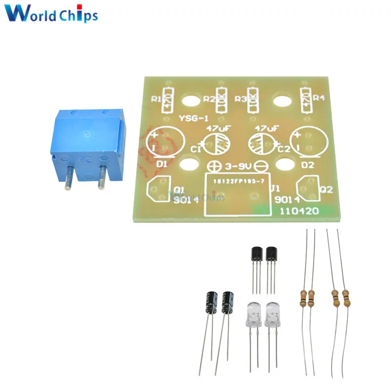Набор для самостоятельной сборки 5 мм светодиодная простая схема мигающая s