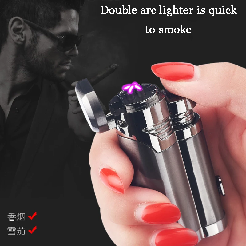 Многофункциональная Зажигалка для сигар USB перезаряжаемая зажигалка с замком