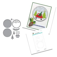 christmas wood circle stool metal cutting die scrapbook embossed paper card album craft template cut die stencils 2021 new