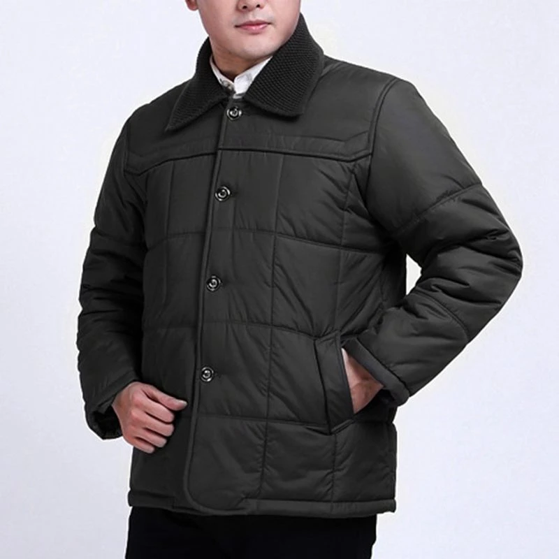2021 среднего возраста мужские добавить удобрения XL зимнее плотное пальто на