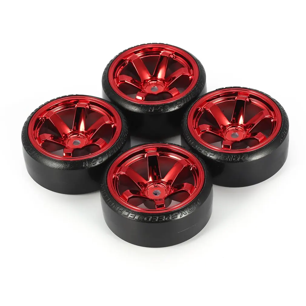 

4Pcs RC Hard Pattern Drift Tires Tyre Wheel for Traxxas HSP Tamiya HPI 1:10 RC On-road Vehicle Drifting Car Hard Tyre Set
