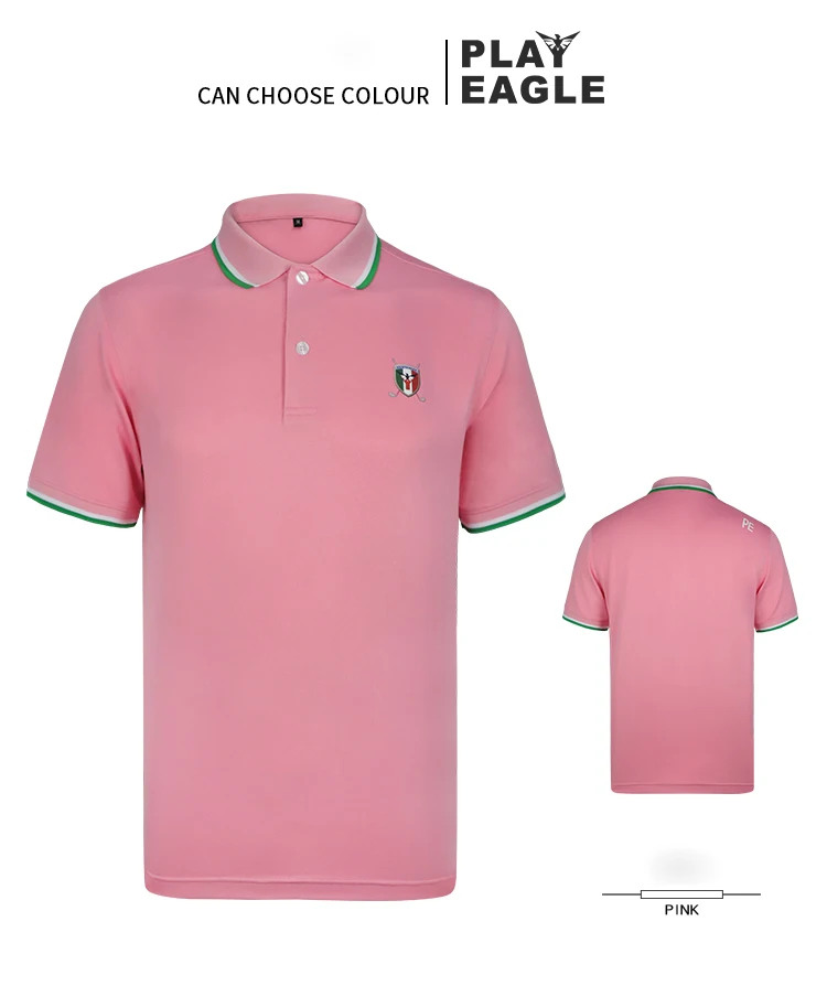Рубашки-поло PLAYEAGLE для гольфа уличная спортивная одежда поло с коротким рукавом