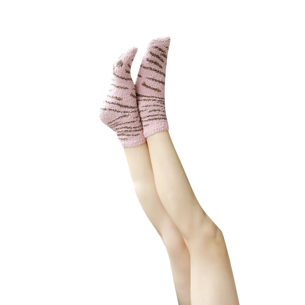 Горячие женские повседневные носки пушистые теплые тапочки милые с изображением