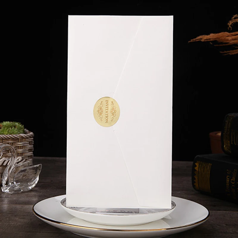 Золотые роскошные свадебные пригласительные открытки с лазерной гравировкой