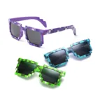 Солнцезащитные мозаичные очки из поликарбоната с защитой от ультрафиолета, квадратные очки для детей, солнцезащитные очки с защитой от ультрафиолета, классические детские очки Uv400