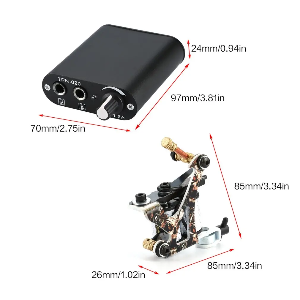 

Complete Tattoo Kit Tattoo Machine Gun Black Ink Set Power Supply Grips Body Arts Tools Tattoo Accessories Permanent Makeup