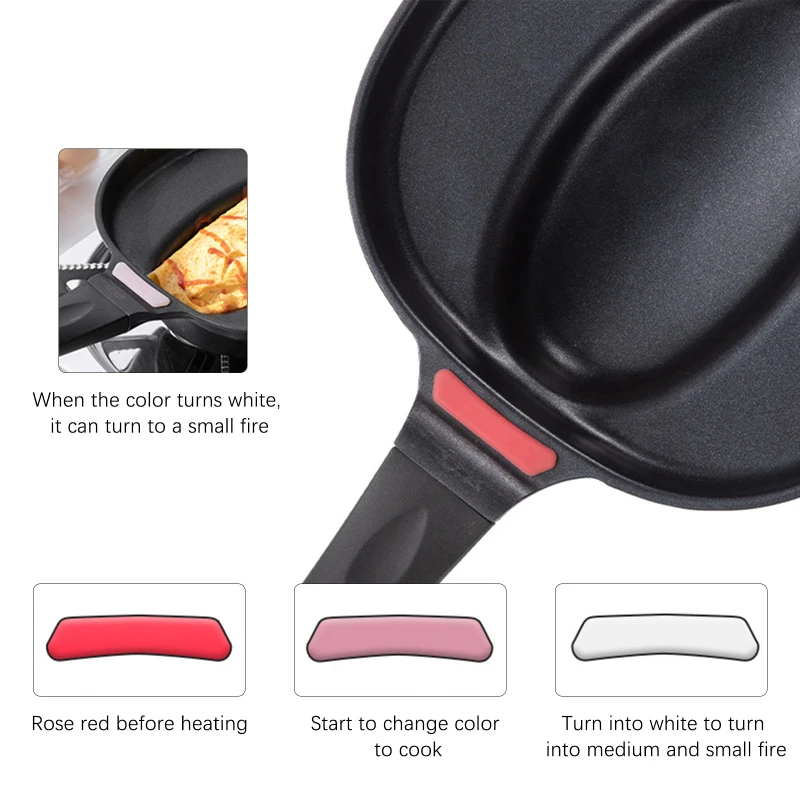 

Kitchen Black Heat Resistant Non-stick Frying Pan Mold For Omelet Rice Making