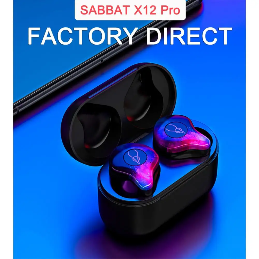 Original Sabbat E12 Ultra/E12/X12 Pro TWS Wireless Bluetooth5.0 Earphone Sport HiFi In-Ear Stereo Earbud Noise Reduction Headset |