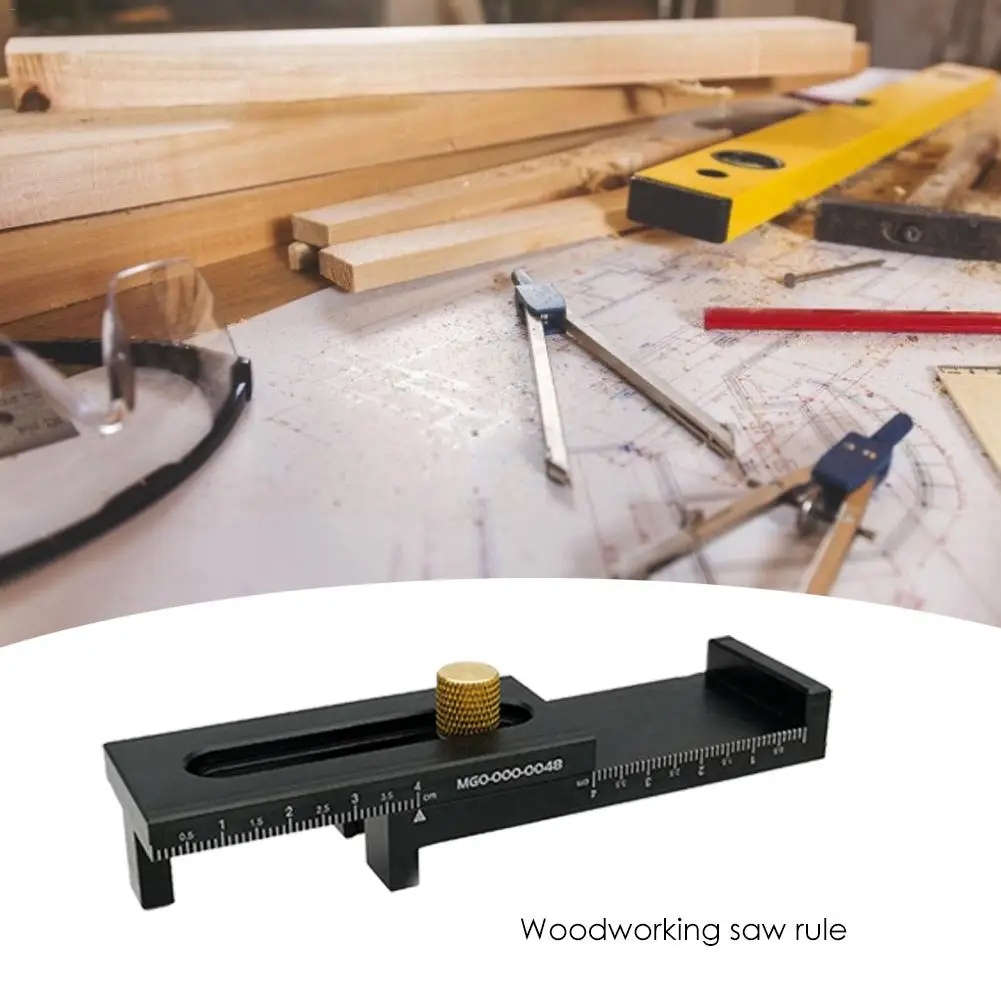 

Woodworking Depth Gauge Aluminum Alloy Depth Ruler Table Saw Slot Adjuster Woodworking Tools For Push Saw Stencil 5-40mm