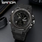 Часы наручные BASID мужские, роскошные армейские водонепроницаемые спортивные с двойным дисплеем