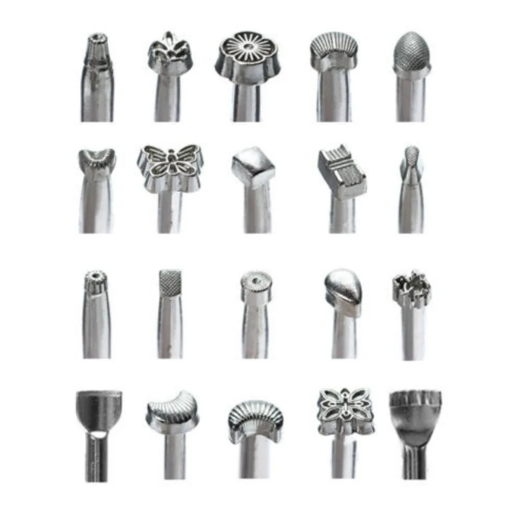 

20Pcs Leather Stamping Set Making Tools Carving Leather Craft Stamps Craft Stamping Solid Metal Printinting Leather Craft Tools