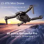 LSRC LS-XT6 мини-Дрон 4K1080P HD Двойная камера Wifi Fpv высота складной Радиоуправляемый Дрон 2,4 ГГц Радиоуправляемый квадрокоптер Детский Рождественский подарок