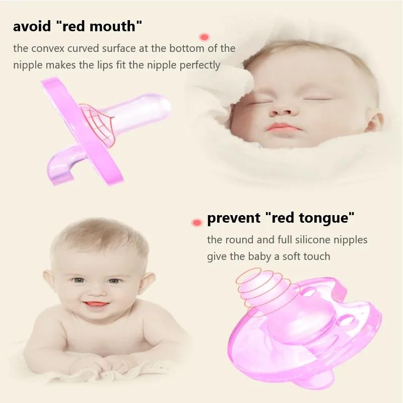 

Newborn Kids Baby Boys Girl Pacifier Orthodontic Soother Soft Silicone Pacifier Comfort Appease Nipple Toddler Nursing Accessory