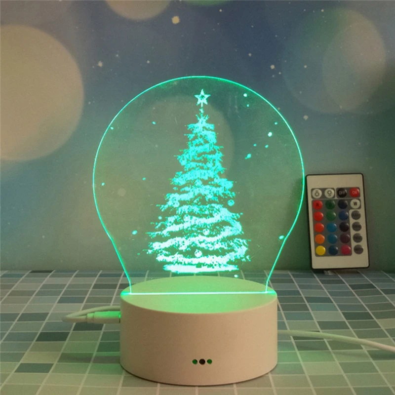 Touch Remote Control Colorful Night Light Multi-shape Acrylic Material Table Lamp Cute Cartoon | Освещение