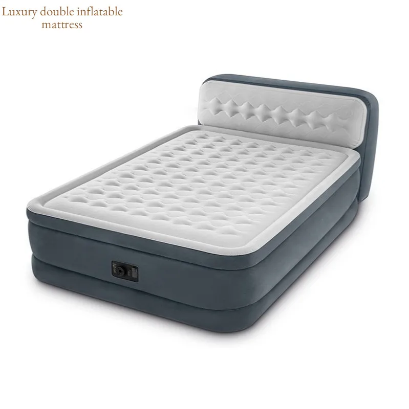 Luxurious Double Air Mattress with Backrest Line Pulls The A