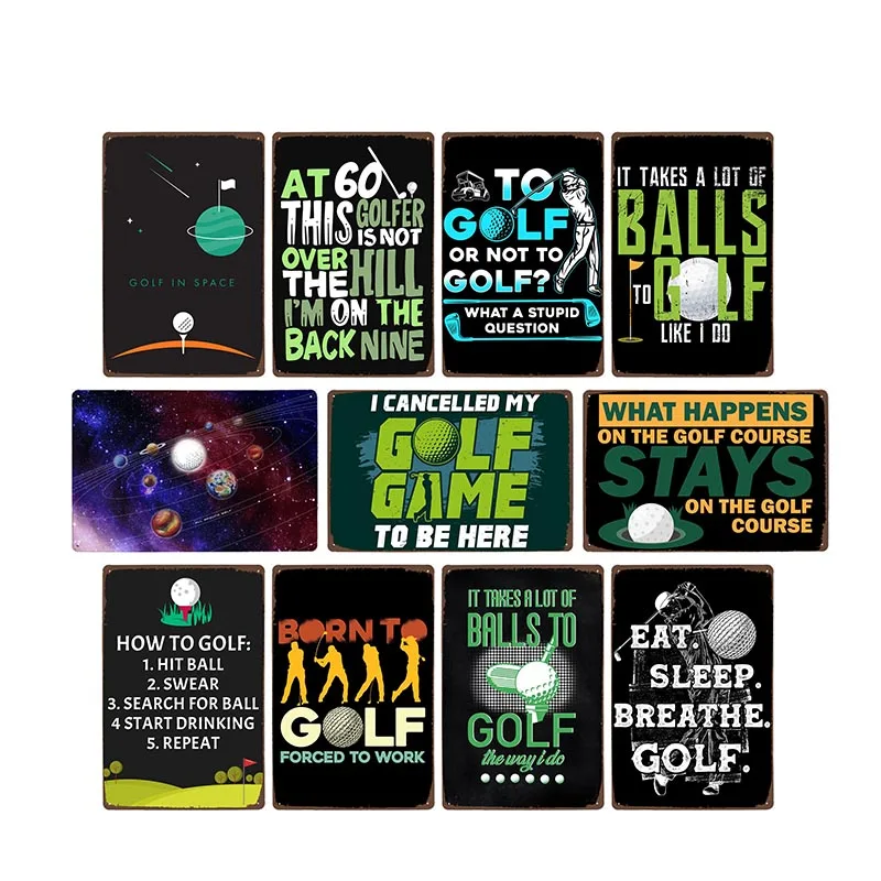 

Металлический для гольфа Plate Sports Vintage Tin вывеска металлическая пластина стадион декоративный плакат бар клуб паб настенный декоративный 20x30 ...