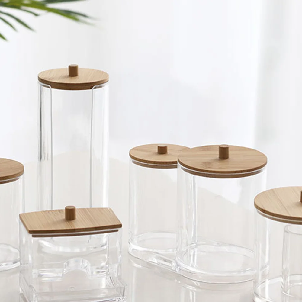 

1PC Cotton Swab Dispenser Cotton Pads Holder Acrylic Cosmetics Container Makeup Storage Holder