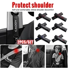 Чехол для автомобильного ремня безопасности из искусственной кожи, дышащий, для Mercedes Benz AMG A B C R G Class GLK GLA CLA GLB