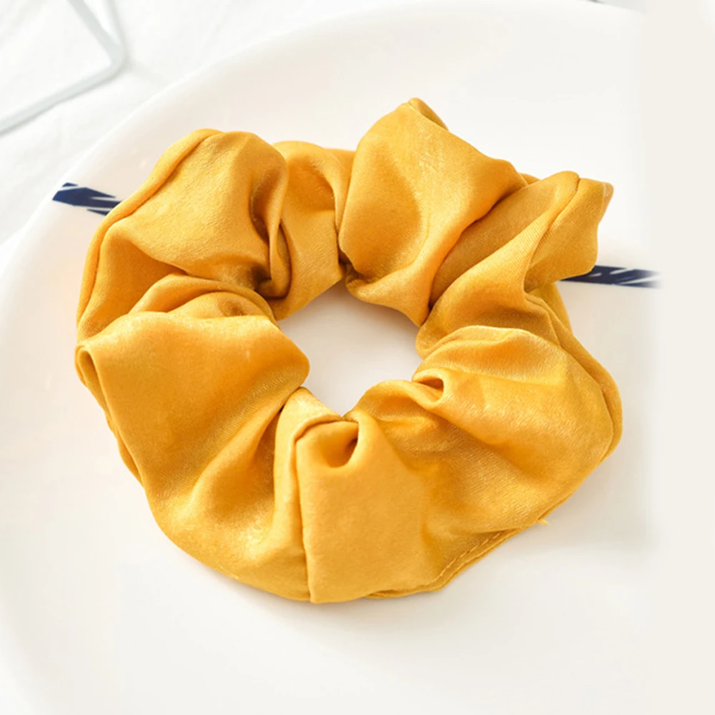 1 шт. модные атласные резинки для волос женские простого дизайна Однотонные