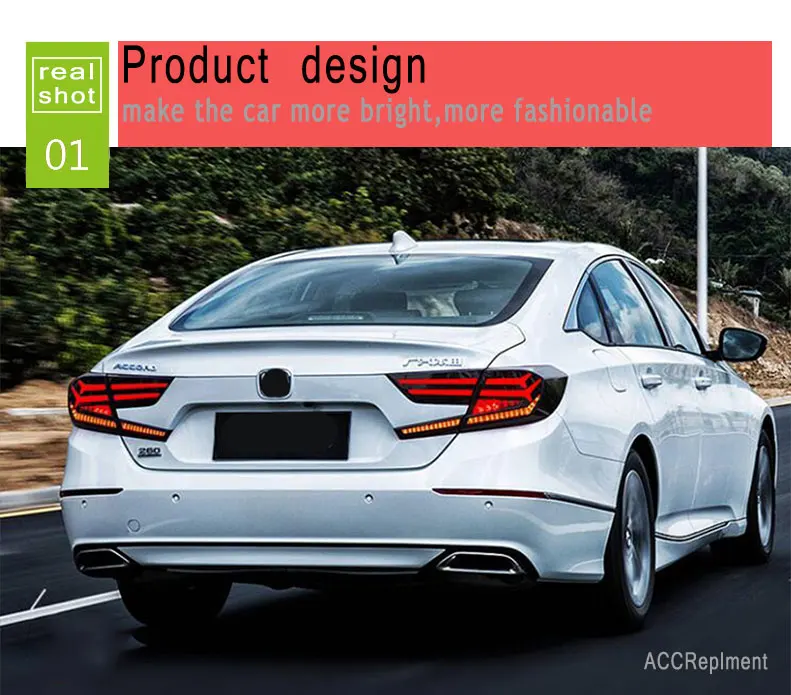 Авто. PRO- для Honda accord светодиодный задний светильник s для accord светодиодный задний светильник s дыхательный светильник для автомобиля Стайлинг багажника лампа для парковки