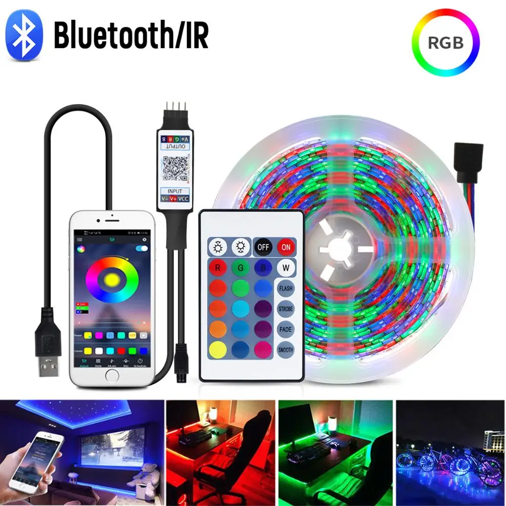 Светодиодная лента Cocina RGB 1-5 м 24 кнопки | Лампы и освещение