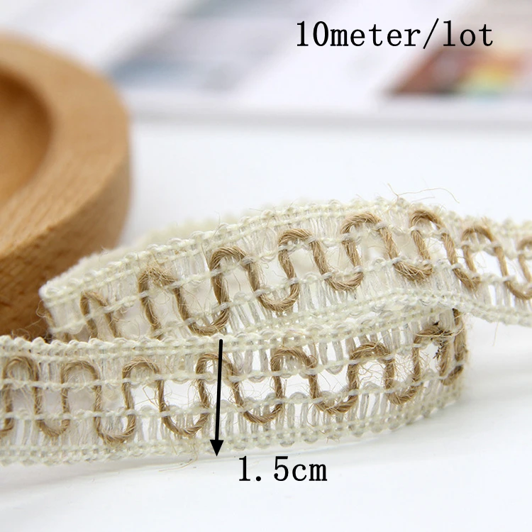 10 м/лот 15 мм натуральная фотоплетеная ткань джутовые ленты из пеньки