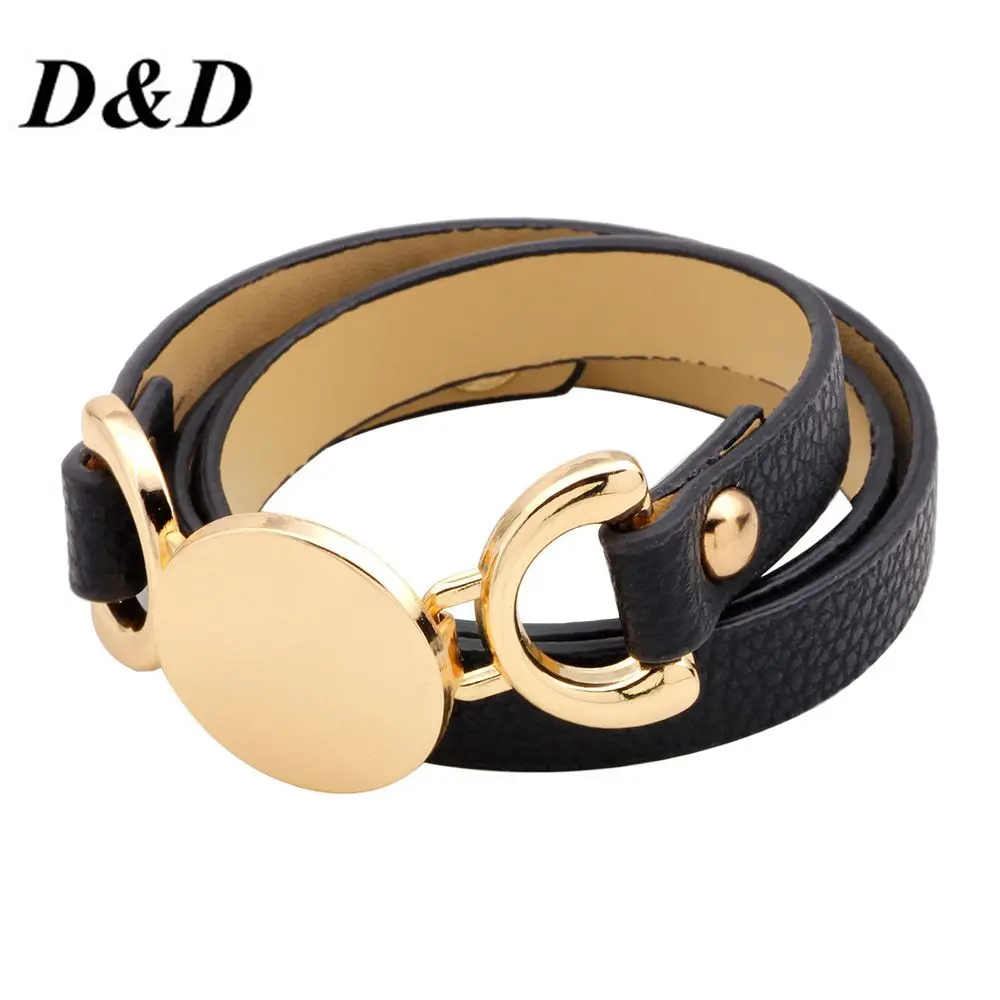 

Bracelets & Bangles New Arrival New Simple Leather Bracelet Ms Original Multi-layer Winding Act The Role Ofing Is Tasted