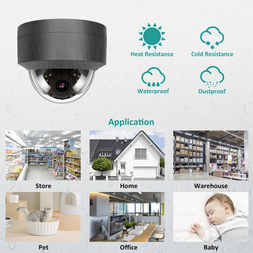 Anpviz 5MP POE IP камера для внутреннего/наружного наблюдения H.265 IP66 ночное видение CCTV