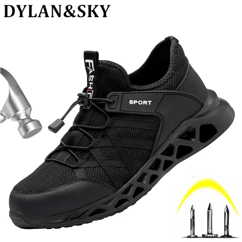 

Мужские защитные рабочие кроссовки, непрокалываемые защитные ботинки, мужские рабочие ботинки со стальным носком, неразрушаемая обувь, муж...