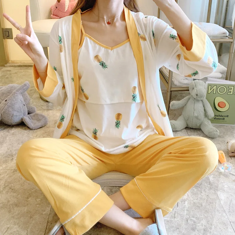 3 шт./компл. хлопчатобумажный послеродовой костюм для беременных женщин грудного