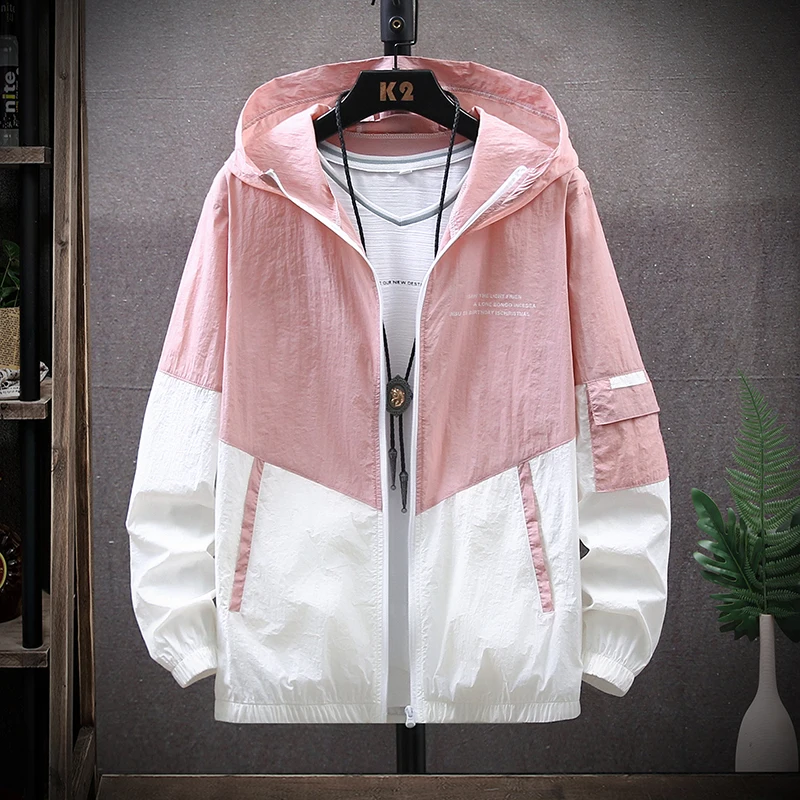 

Men's thin coat. Sunscreen. UV proof jacket. Youth fashion. Outdoor protective clothing 1716-fs205