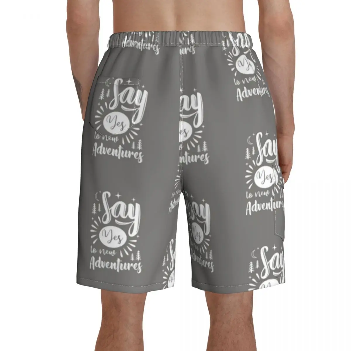 

Wanderlust Board Shorts Men Beach Swimming Trunks Polyester Funny Swim Trunks