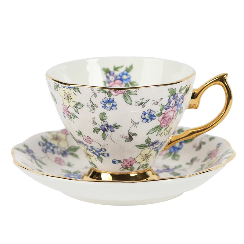 

European Coffee Set Luxury China Bone British Afternoon Tea Milk Sugar Royal Ceramic Black Tea Espresso Cups Drinkware AA60BD