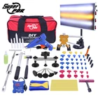 PDR светодиодсветодиодный Лампа Золотой вмятины подъемник тянущий мост маленький красный вмятины вытягиватель резиновый молоток клейкие вкладки Очищающая ткань НАСОС КЛИН