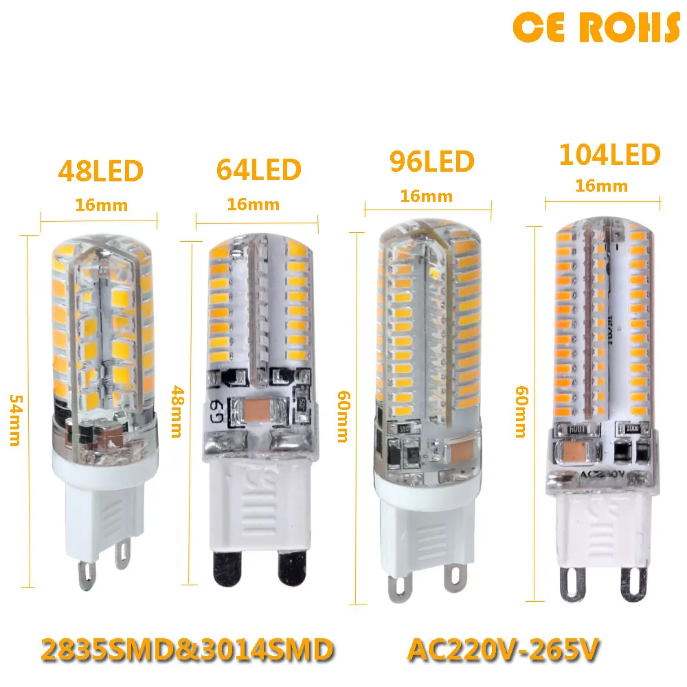 

Lowest price LED Bulb SMD 2835 3014 LED G4 G9 LED lamp 9W 10W 12W led Light DC12V AC220V 360 Degree Replace Halogen Lamp