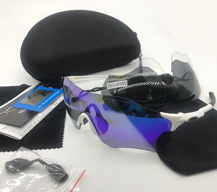 3 Lens Polarized 02 Поляризационные очки с 3 линзами для горной дороги, гоночного велосипеда, спортивные очки для бега, езды на велосипеде, солнцезащитные очки для мужчин и женщин, велосипедные очки - Цвет: 3 Lens Polarized 02
