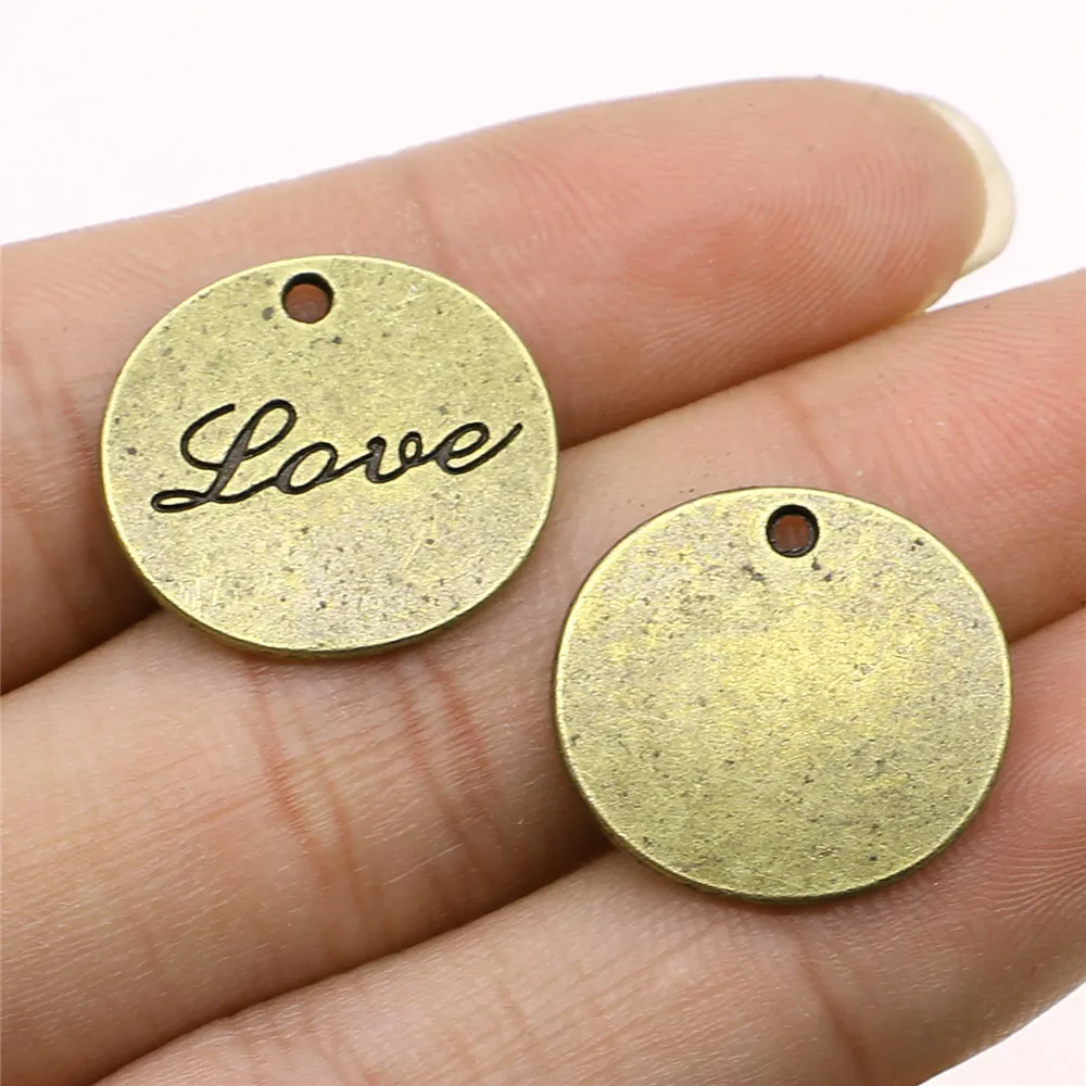 Распродажа 4 шт. античная бронза цвет 19x20 мм Очаровательные Подвески для