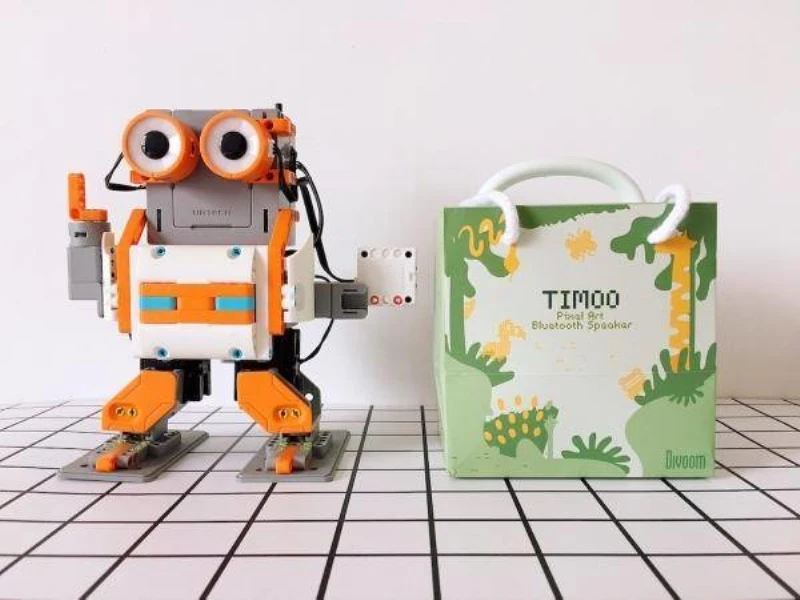Divoom timoo Elephant Pixel Bluetooth Wireless Speaker Nordic green cartoon Smart mini alarm clock gift for girl | Электроника