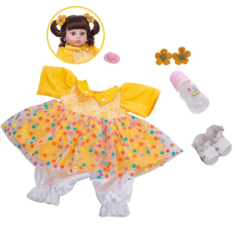 

19 Inch Doll Reborn Baby Doll Toys For Girls Children Lifelike Babies Newborn Full Body Silicone Reborn Doll
