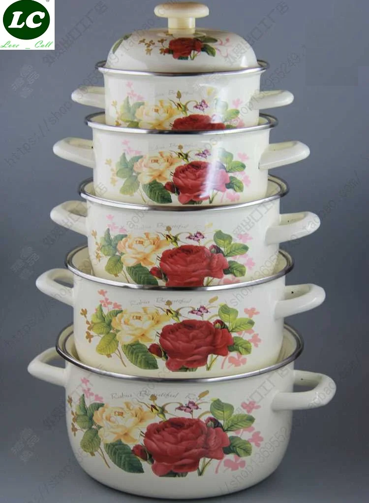 Эмалированный горшок Подарочная коробка набор из 5 горшков детский поддон для