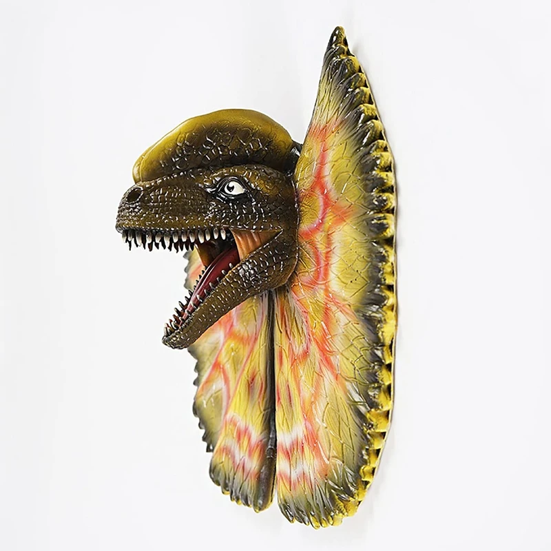 Wall Mounted Dinosaur Bust Head Sculpture Hanging Life-Like Figurine Latex Foam Art Home Decoration | Дом и сад