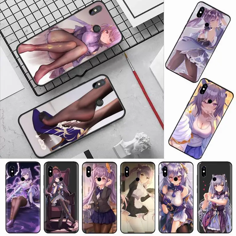 

Genshin Impact keqing Phone Case For Xiaomi Redmi mi note max 3 5 6 8 9 10 t S SE lite pro Soft Silicone mobile bags