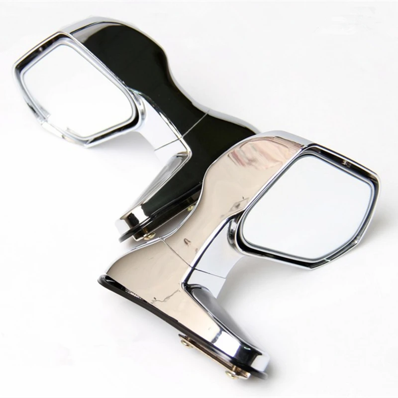 Car Bonnet Mirrors Exterior Hoods Covers Blind Wide Angle Rearview Mirror Black/Silver