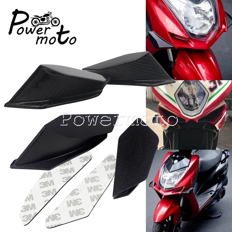 

Передний обтекатель мотоцикла, аэродинамический крыло с наклейкой, комплект динамических крыльев для скутера Honda, Suzuki, Yamaha, Kawasaki, BMW, Ducati