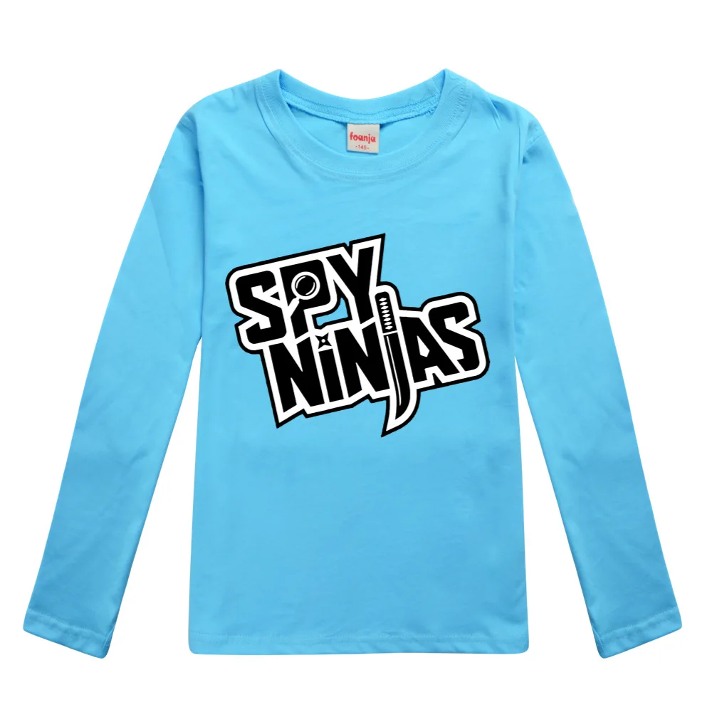 

2021Spring Fall Kids long Sleeve T-shirt SPY NINJA Children's Clothing Boys Girls Clothes Printed Cartoon Casual Cotton T-shirt