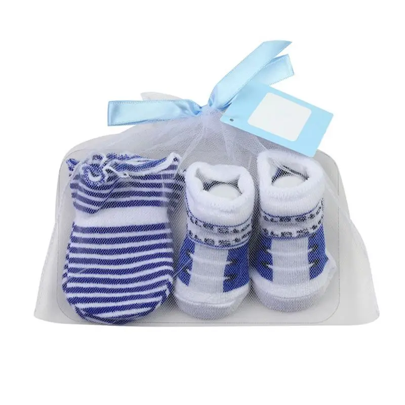 

Baby Socks+Anti-Scratch Gloves Set for Baby Boys Infant 0-6 Months Newborn Gifts 24BE