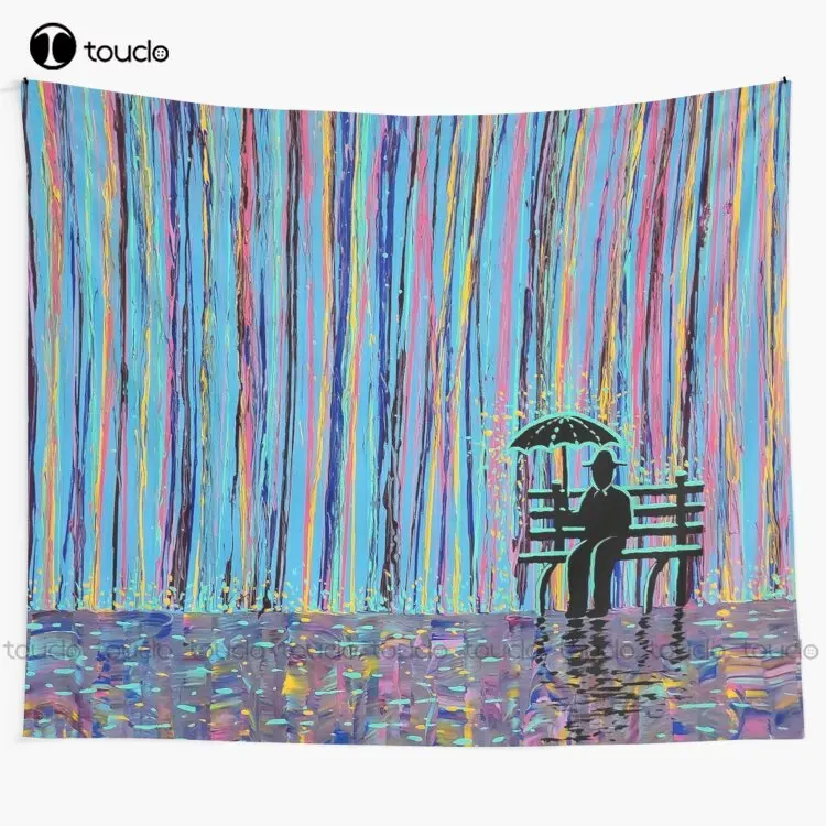 

Acid' Rain #3 - (Much Larger Remake Of Original) Tapestry Collage Tapestry Blanket Tapestry Bedroom Bedspread Decoration