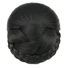 Плетеный шиньон из высокотемпературного волокна, 6 цветов