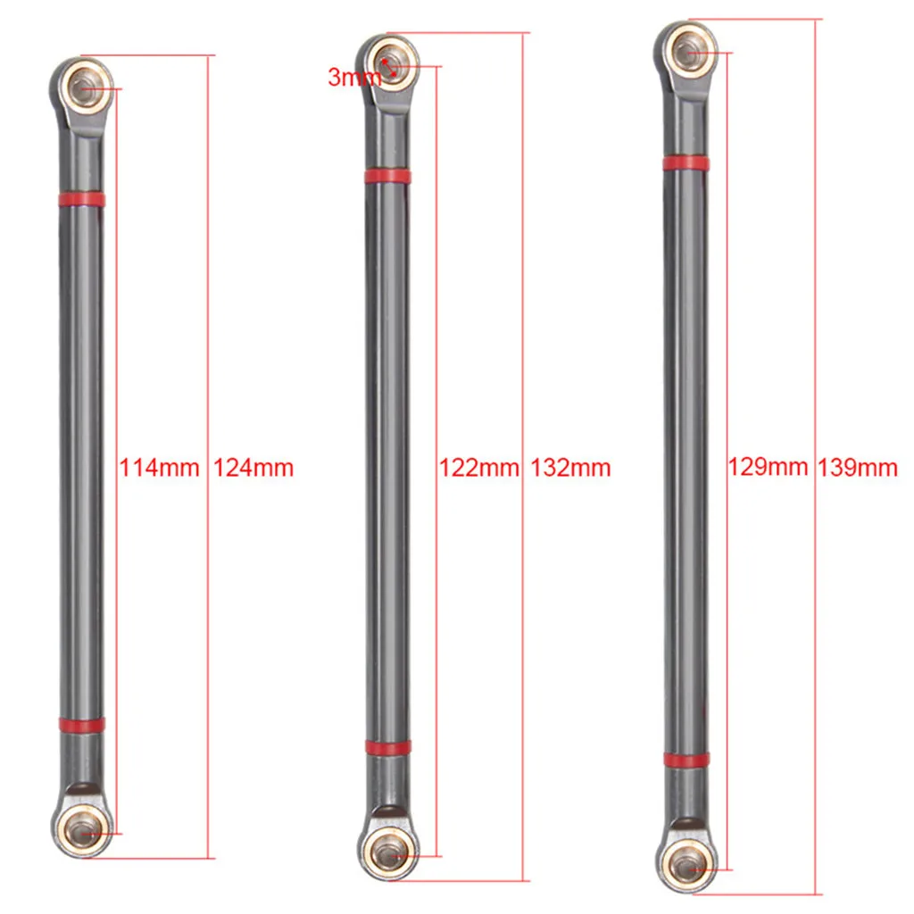 

8x Metal Link Rods Connecting Rod for 1/10 RC Car SCX10 90046 90047 D90