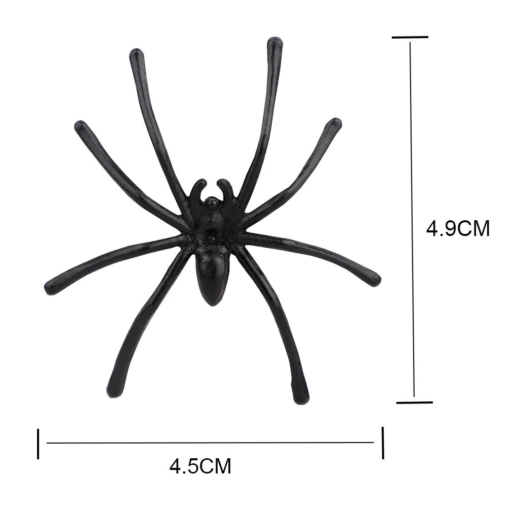 100 шт. пластиковые пауки для Хэллоуина | Дом и сад